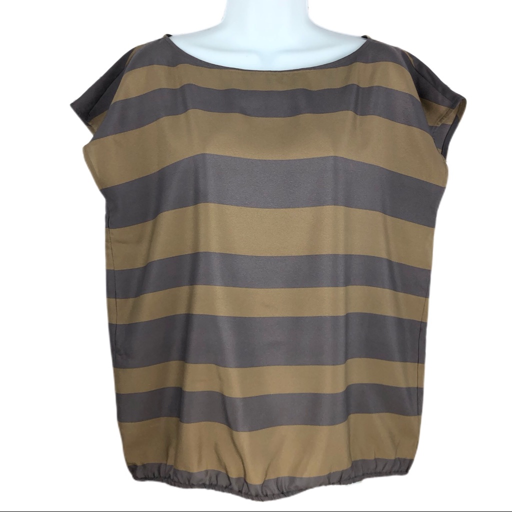 Loft Striped Sleeveless Blouse Size Medium